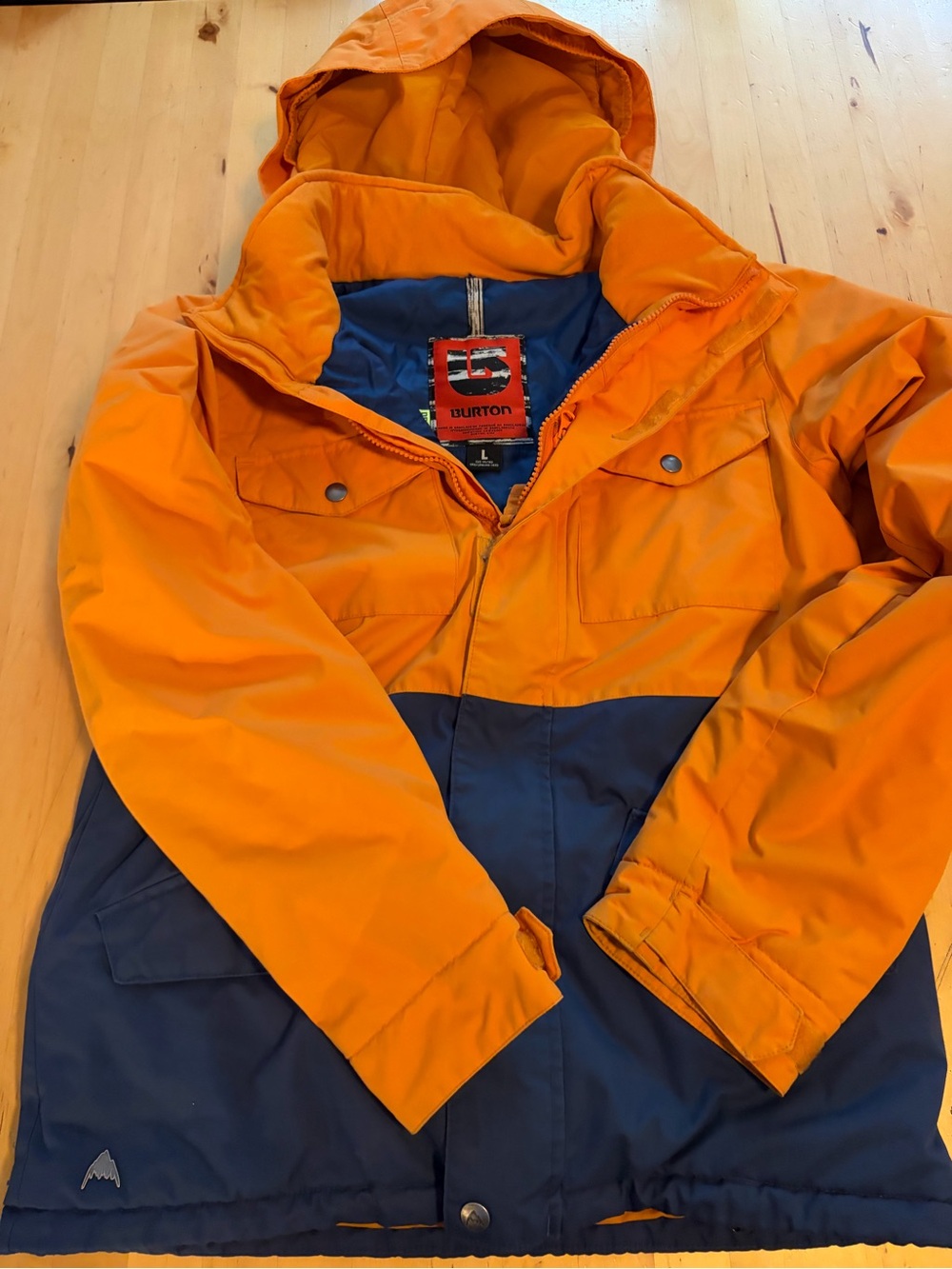 Burton Orange and Navy Hooded Jacket